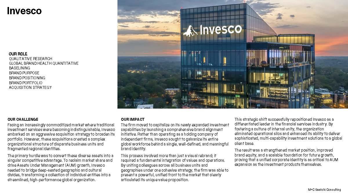 M+C Saatchi Consulting | Invesco | Case Study